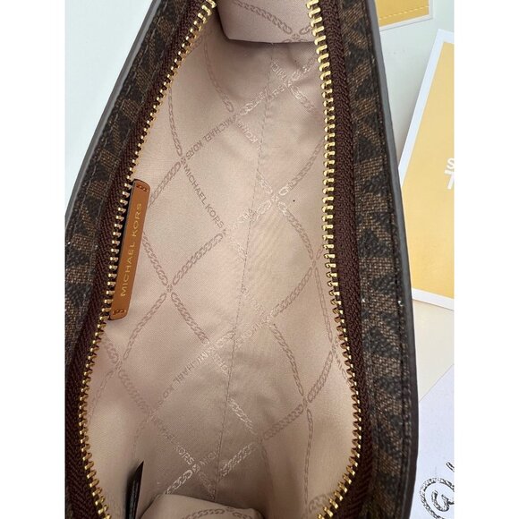 Michael Kors pencil case small MK signature stripe poppy multi - Picture 7 of 8